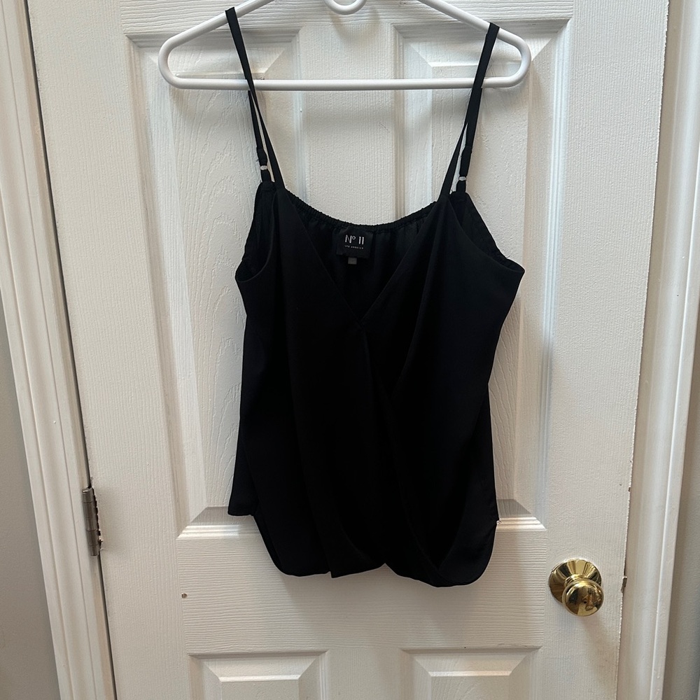 Elegant Black Camisole with Spaghetti Straps